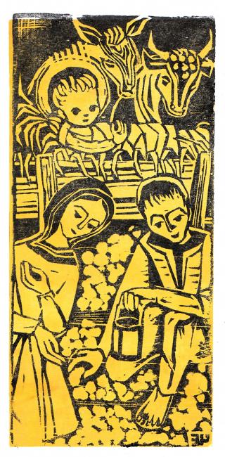 Weihnachtskarte aus den 70-er Jahren